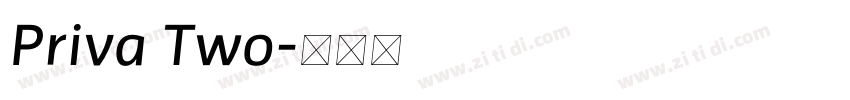 Priva Two字体转换